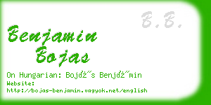 benjamin bojas business card